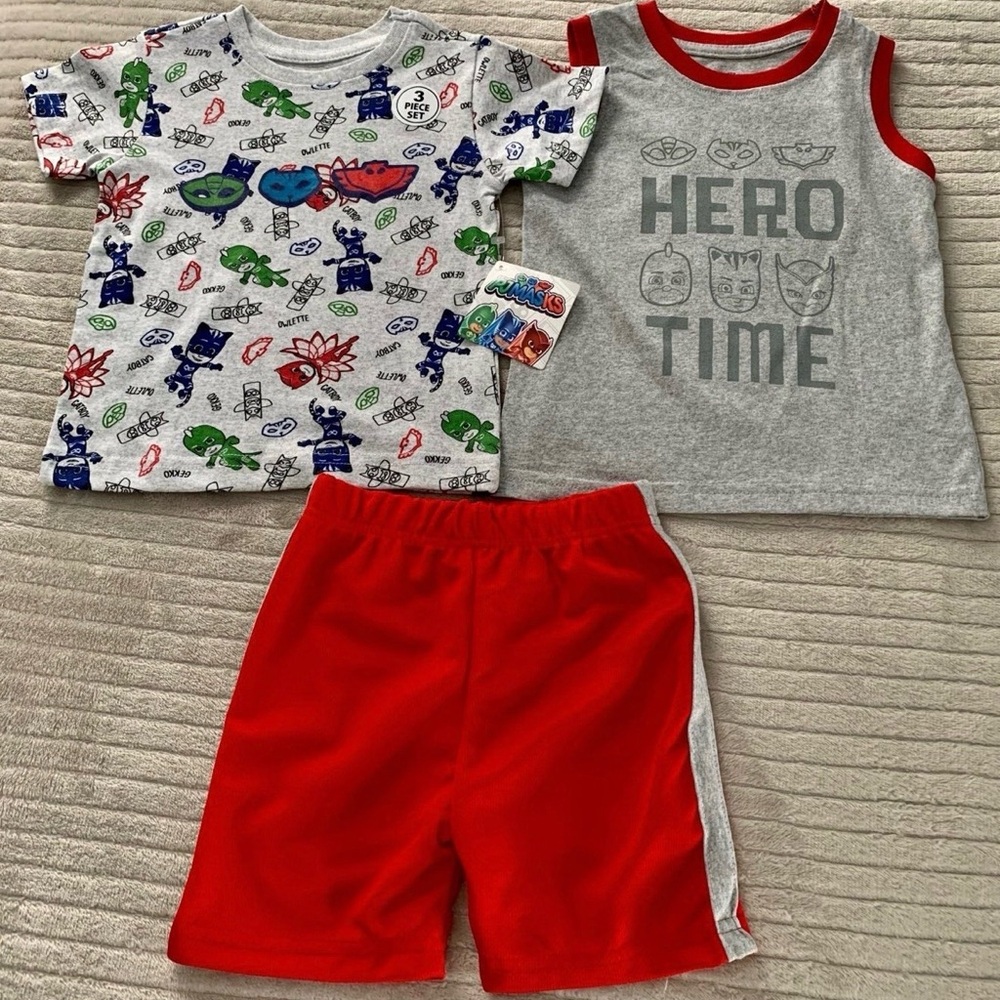 PJ Masks Hero Time Kids Matching Set 3 Pieces - Red, Gray, Multicolor